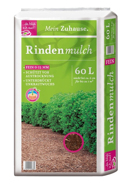 Rindenmulch fein 015mm 60Ltr, Da blüh ich auf! Gärtnerei Großkopf